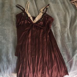 Chocolatey Brown Spaghetti Strap